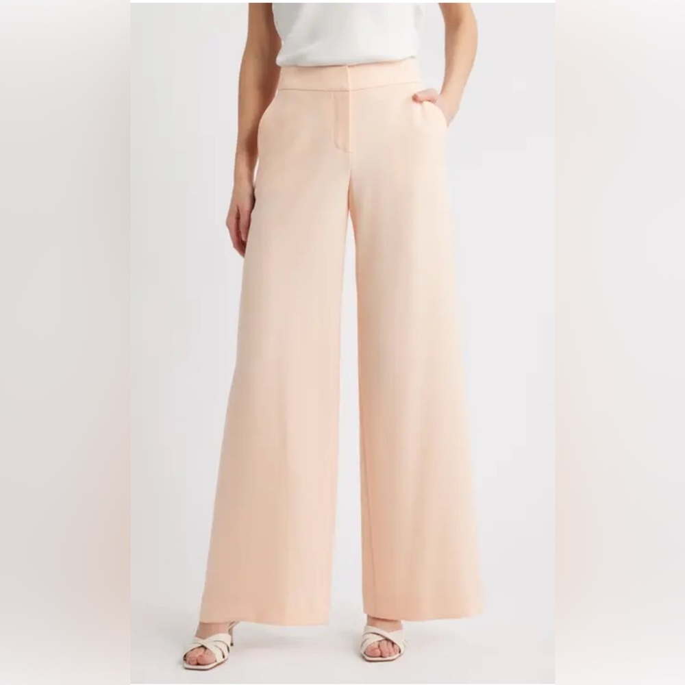 Eloquii Elegant Peach Wide-Leg Pants.  Size-16